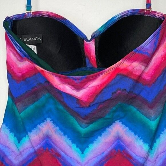 La Blanca Womens Size 6 Swim Hidden Gem Tankini Top - Picture 9 of 9